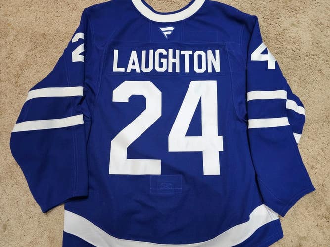 SCOTT LAUGHTON 24'25 "Fight vs Greig" Maple Leafs Photomatched Game Worn Jersey