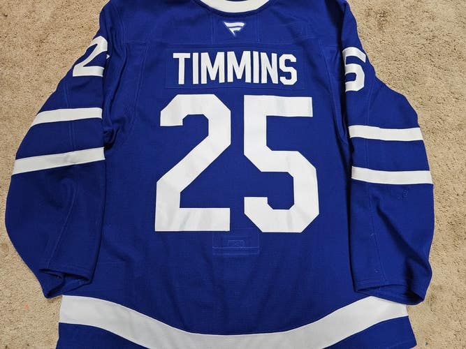 CONOR TIMMINS 24'25 Toronto Maple Leafs Photomatched Set 2 Game Worn Jersey blue