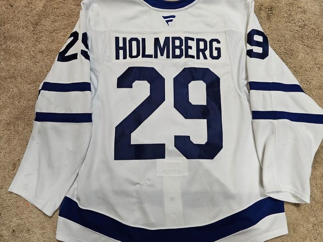 PONTUS HOLMBERG 24'25 Toronto Maple Leafs Photomatched Set 3 Game Worn Jersey