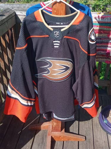 AdidasGame Issued Reto Berra Game issued Adidas MiC Anaheim Ducks NHL Hockey Jersey