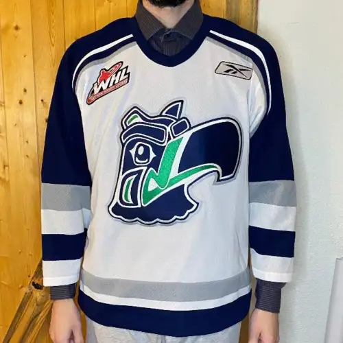 =RaRE- Reebok Seattle Thunderbirds WHL/CHL Hockey Jersey