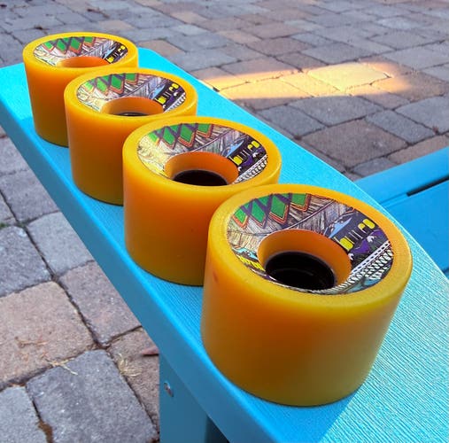 Satori Movent Cruiser Skateboard Wheels 63mm 78a Excellent Condition (Set Of 4)