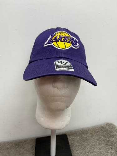 47 Brand Los Angeles Lakers StrapBack Hat Purple Adjustable OSFA NBA NWT NEW