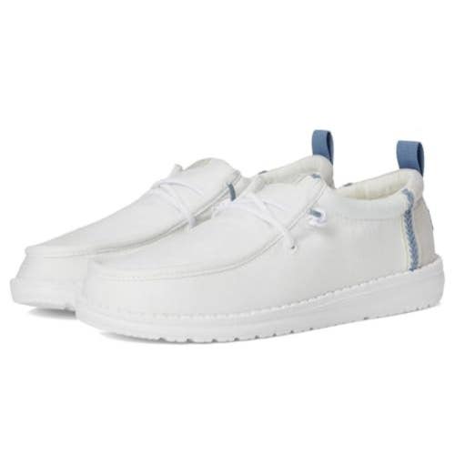 Hey Dude Wally 43270-1SO Kids US 6 White Moc Toe Comfort Casual Shoes Hawk2751