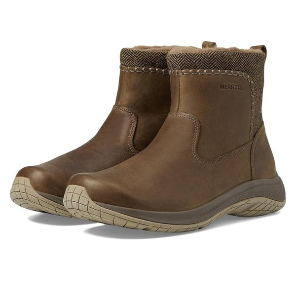 Merrell Encore Ice 5 J005998 Women's Otter Leather Waterproof Snow Boots MEW823