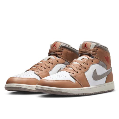 Nike Air Jordan Retro 1 Mid DQ8426-200 Men's 8 Hemp Fire Lifestyle Shoes MEW829