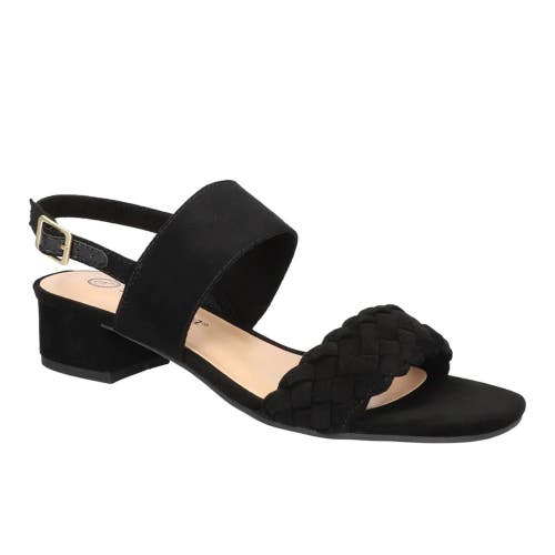 Bella Vita Ellison Sandals Women's US 7.5 XW Black Square Toe Slingback Hawk2746