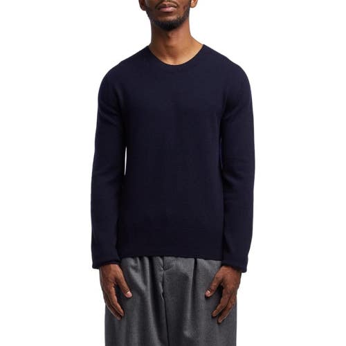 Active Cashmere Sweatshirt Men's M Navy Jersey Knit Crew Neck Pullover FROG187