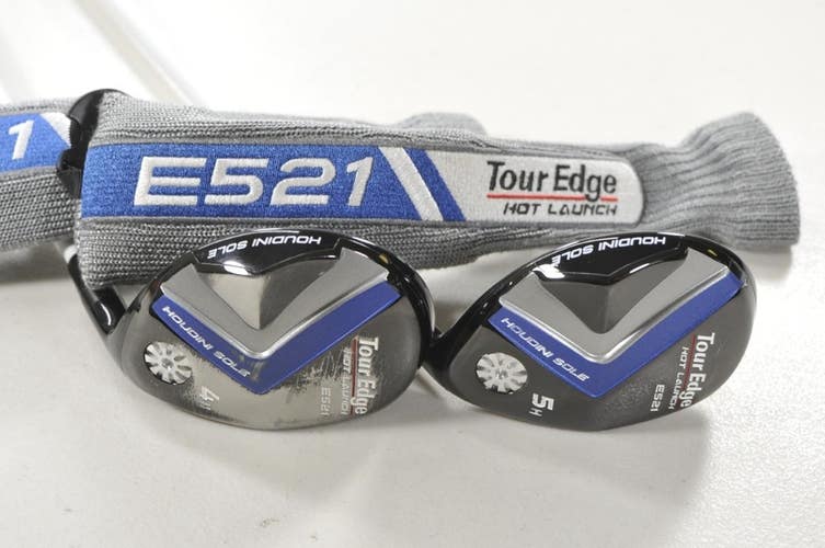 Tour Edge Hot Launch E521 4 and 5 Hybrid Set Stiff Flex Right Graphite # 217229