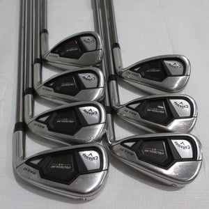 Callaway Rogue ST Max OS Iron Set - 6-PW, AW, GW - SteelFiber Stiff Graphite