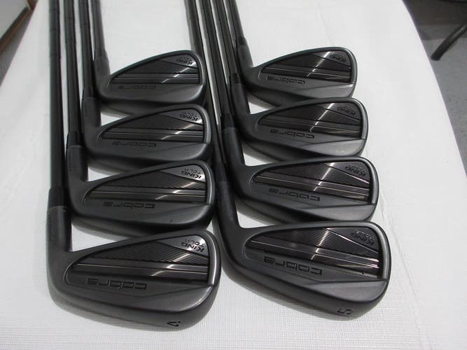 Cobra King Tour Forged Black Iron Set - 4-PW, GW- DG Mid S400 Stiff Steel - MINT