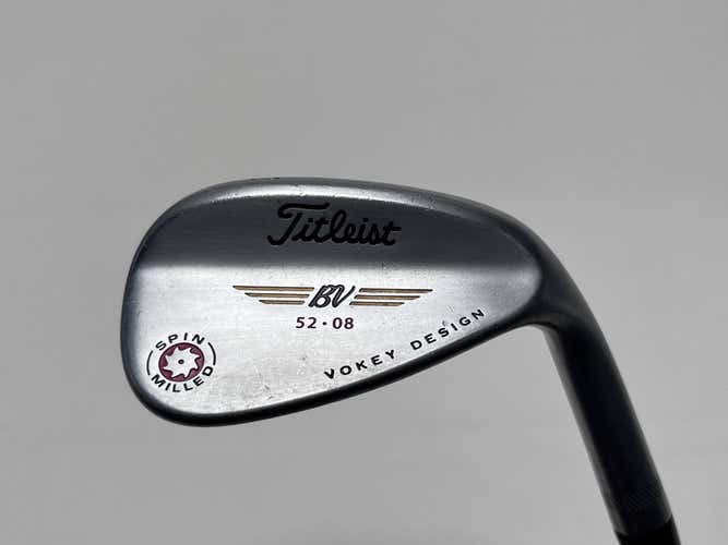 Titleist Vokey Spin Milled Chrome 2009 Wedge 52* 8 Bounce Wedge Steel Mens RH