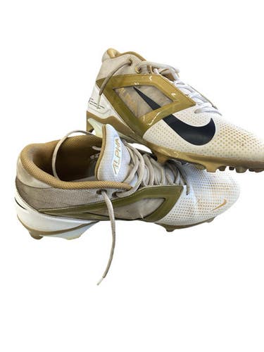 Used Nike Adult FB Cleats Gold And White Senior 12.5 11760-S000091676