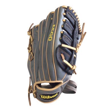 Used Wilson A 500 BB/SB Glove RH Throw Black And Grey 12 1/2" 11760-S000091696