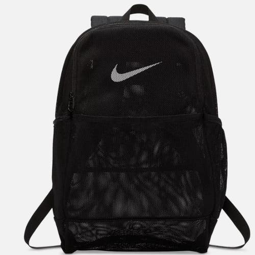 Size OS - Nike Unisex Black Brasilia Mesh 9.0 Training Backpack ba6050-010