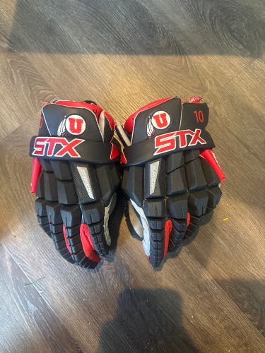 D1 Team Issue (Utah) STX Surgeon RZR Lacrosse Gloves (New) Size large