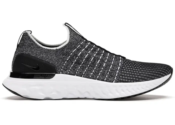 Size 8 - Nike React Phantom Run Flyknit 2 Black White Blend CJ0277-003