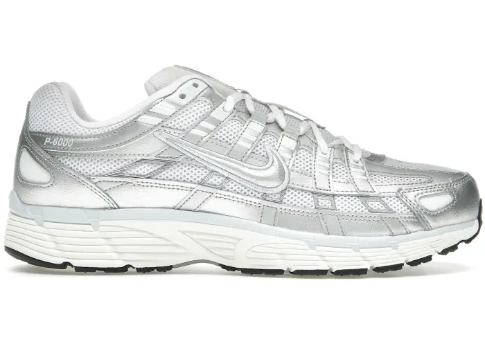 Size 7.5 - Nike P-6000 White Blue Tint Sail Metallic Silver (Women's) BV1021-106