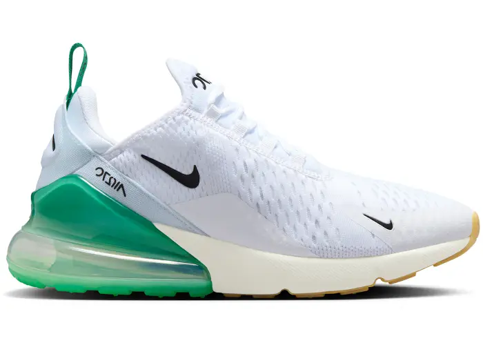 Size 9 - Nike Air Max 270 White Summit White Green (Women's) AH6789-125