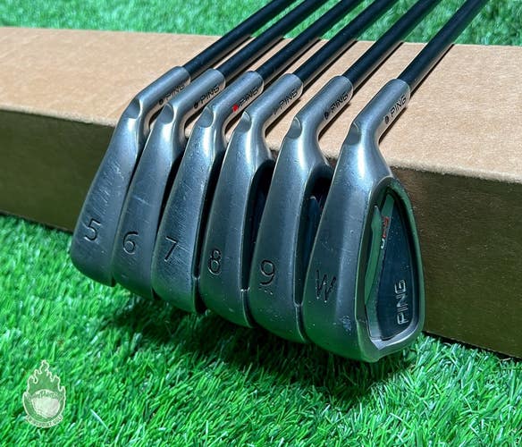 Used Ping Black Dot G25 Irons 5-PW TFC 189 Senior Flex Graphite Golf Club Set