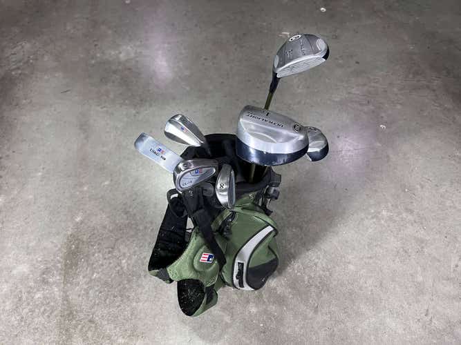 US Kids UL-18 57" Club Set Driver 3W 4H 6-8-SW Putter Youth Graphite RH Bag