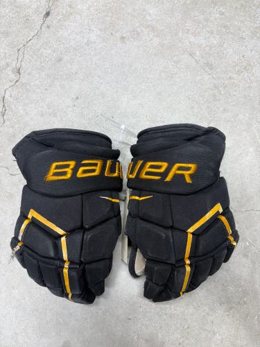 14” Bauer Supreme Ultrasonic Gloves Colorado College Pro Stock (Used) NCAA