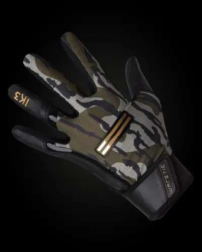 WARSTIC EXTRA LARGE IK3 PRO CABRETTA SHORT CUFF BATTING GLOVES "MOSSY OAK" (New) XL