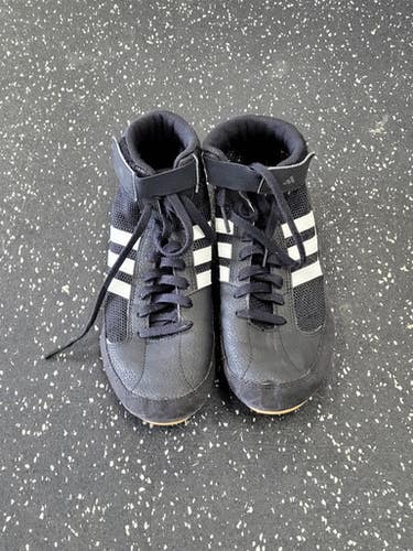 Used Adidas Wrestling Shoes Black Junior 04.5 11849-S000039822