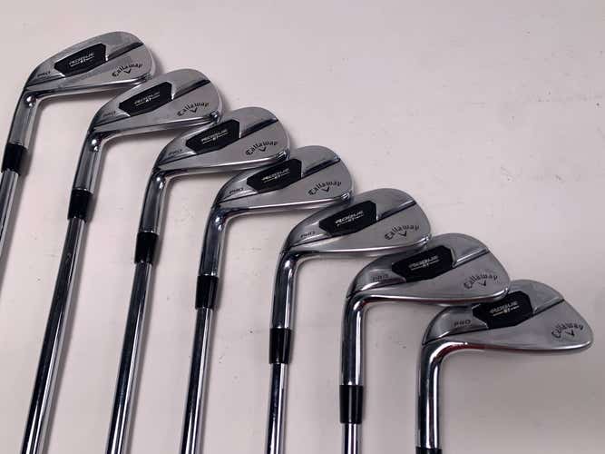 LEFTY Callaway Rogue ST Pro Iron Set 4-PW True Temper Dynamic Gold S300 Stiff LH