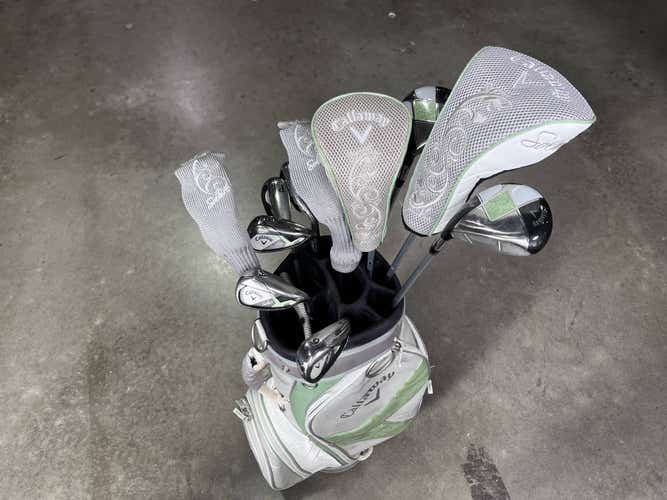 Callaway Solaire Club Set Driver 3-5-7 Wood 5h-6h 7-PW+AW 50g Ladies RH Bag