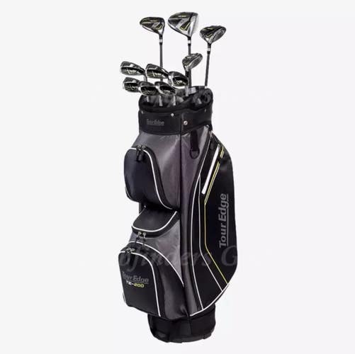 NEW Tour Edge TE-200 12-Piece Complete Set Factory Steel Uniflex w/Stand Bag
