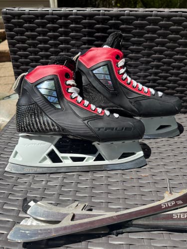 NHL 2025 True 2 Piece Hockey Goalie Skates Pro Stock 9 (Used)