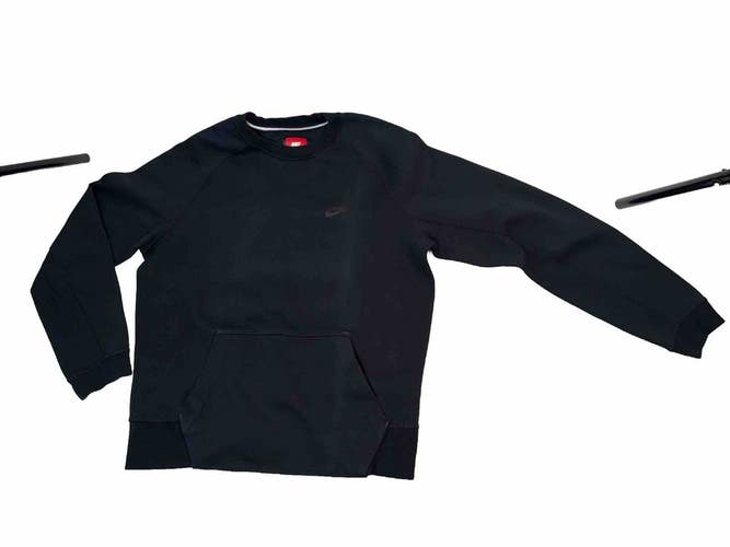Nike Men's Crewneck Sweatshirt Pullover w/ Pockets, Medium, Black