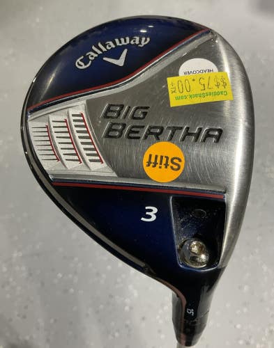 Callaway BIG BERTHA 15 #3 Fairway Wood 43" FUBUKI Z65X5CT Stiff Flex USED