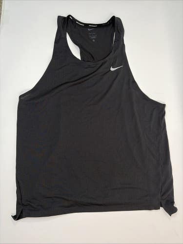 Nike Fast Running Singlet, Men's Dri-Fit, Large, Black