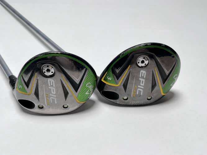 Callaway EPIC Flash 3 & 5 Fairway Wood Set 15* 18* EvenFlow 4.0 45g Ladies  RH
