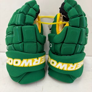 SherWood Code Encrypt NHL Minnesota Wild Reverse Retro Gloves 13" Pro Stock (New)