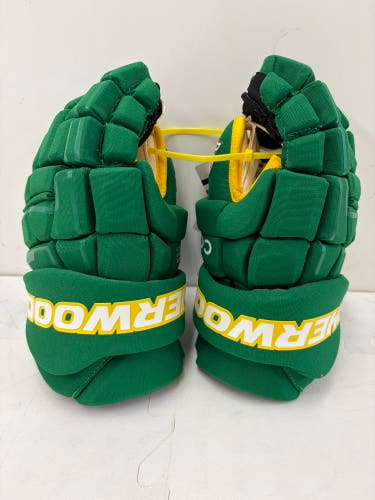 SherWood Code Encrypt NHL Minnesota Wild Reverse Retro Gloves 13" Pro Stock (New)