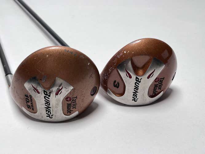 TaylorMade Burner Bubble Driver & 3 Fairway Wood Set 10.5* * S-90 Plus Stiff RH