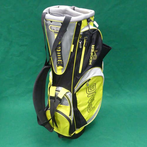 Ping Hoofer C-1 Yellow/Black/Silver 5-Way Golf Stand Bag w/ Raincover