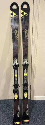 Fischer RC4 WC SL 165 cm Racing Skis With Max Din 16 (Used)