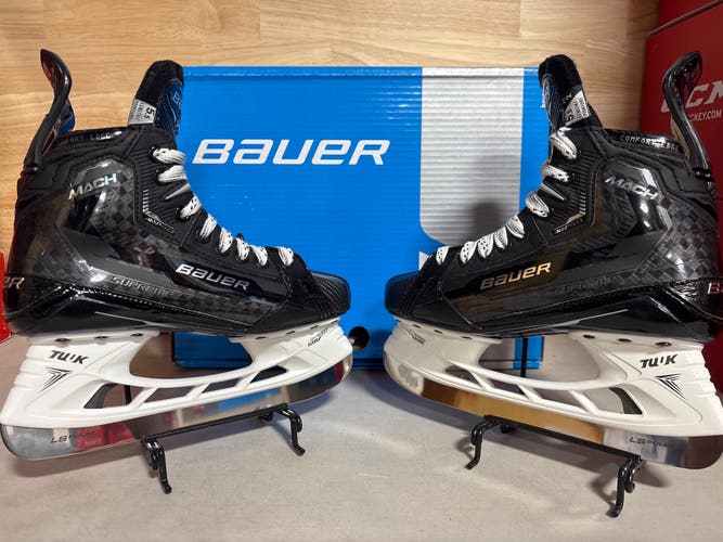 Black 2022 Bauer Supreme Mach Hockey Skates 6 (New)