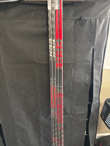 4 CCM FT3 Pro and FT4 Pro right hand 65 flex sticks