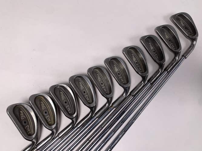 Ping Eye 2 Iron Set 2-PW+SW Black Dot Karsten ZZ-Lite Stiff Steel Mens RH