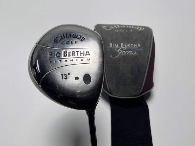 Callaway Big Bertha Titanium Driver 13* Gems 55w Ladies Graphite Womens RH HC