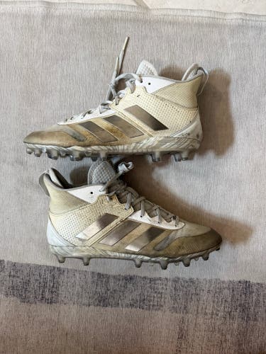 White Unisex Size M 9.5 (W 10.5) Adult Adidas Mid Top (Used)