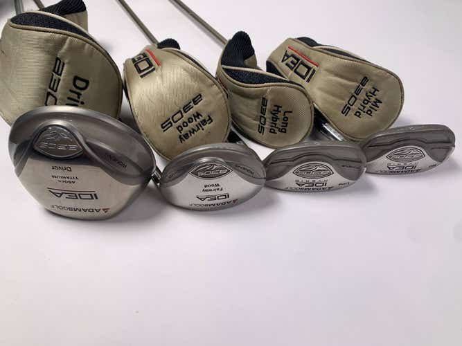 Adams Idea A3 OS Club Set Driver Fairway Long & Mid Hybrid Graphite Womens RH HC