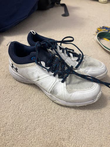Notre Dame White Women's Size W 8.5 Adult Under Armour Shoes (Used)