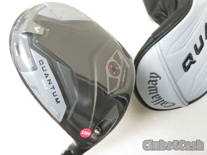 Callaway Quantum Max Driver 10.5 Denali Frost Silver 60g 6.0 Stiff +Cover NEW