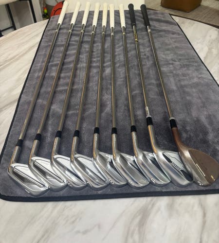 Men's 2017 Mizuno MP-18 Right Handed Iron Set Stiff Flex 7 Pieces 37" (Used) + Cleveland Wedges